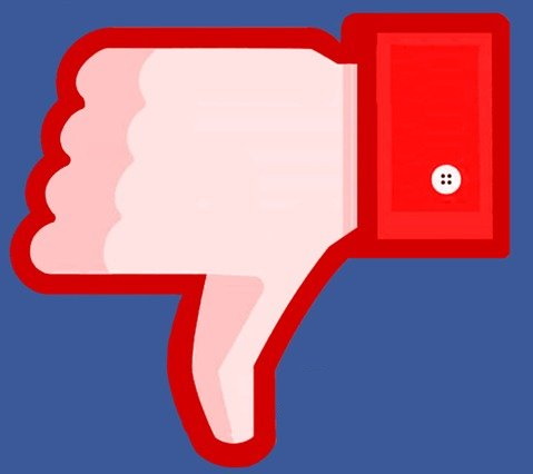 Facebook Thumbs Down Representing Investors Who Want to Avoid Certain Stocks